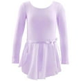 thumbnail image 1 of Girls Long Sleeve Dance Dress Ballet Leotard Two Piece For Performance Practice And Recital for 6-7 Years, 1 of 4
