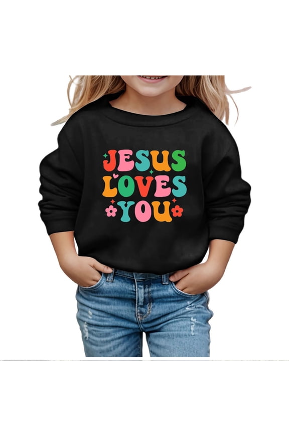 Girls Long Sleeve Graphic Pullover Sweatshirt Cute Round Neck Soft Casual Top Tops Long Sleeve Crewneck Casual Going Out Tops