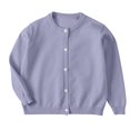 thumbnail image 1 of Girls Long Sleeve Knitted Cardigan Sweater Kids Button down Sweaters Cropped Jacket Cover up Tops Kids Basic Shirt Outerwear, 1 of 9