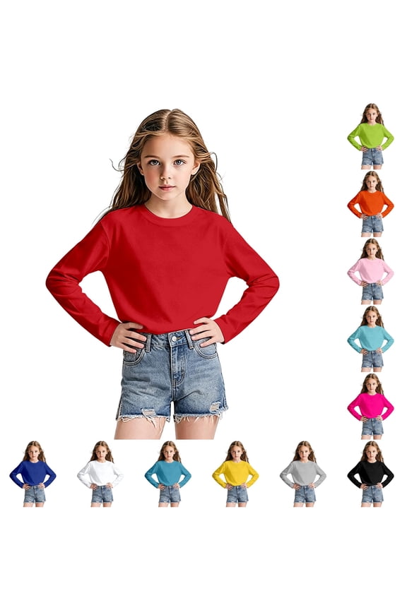 Girls Long Sleeve Mesh Tee Casual Solid Top Lightweight Breathable Summer Shirt Activewear for Kids T Shirt Girls Tan Bra Girls Pajamas Size 8 - 12 Toddlers Long Sleeve Girls Two Way Sequin