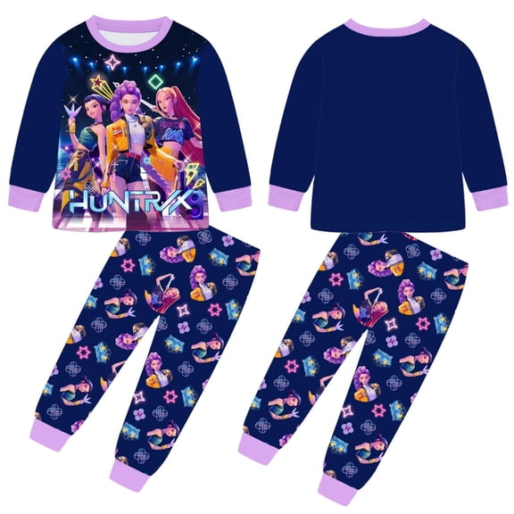 Girls Long Sleeve & Pants 2-Piece Set,Soft Casual Loungewear Outfit For Playtime & Relaxation,Cozy Matching Top & Bottom Comfy Everyday Wear Coordinates