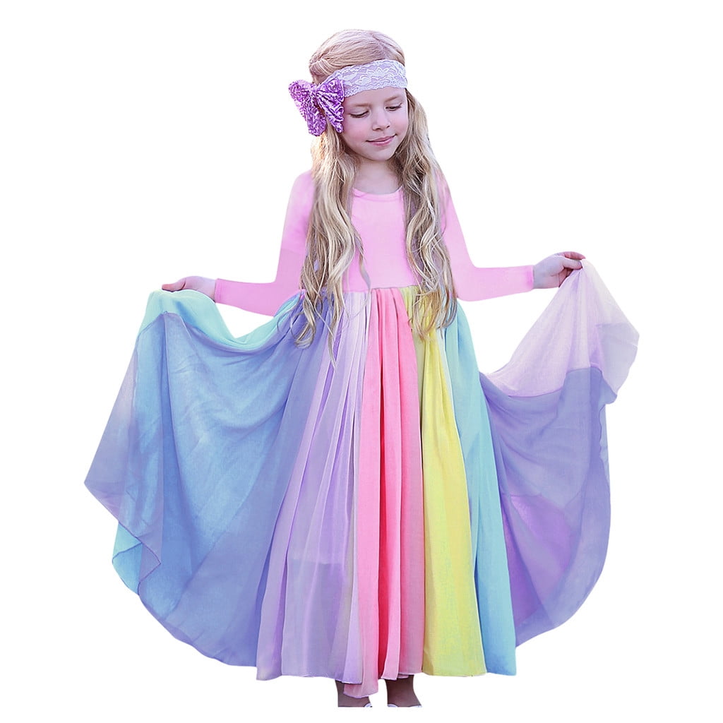 Rainbow Colour Longer Tutu Dress, Beautiful and Colourful - Etsy