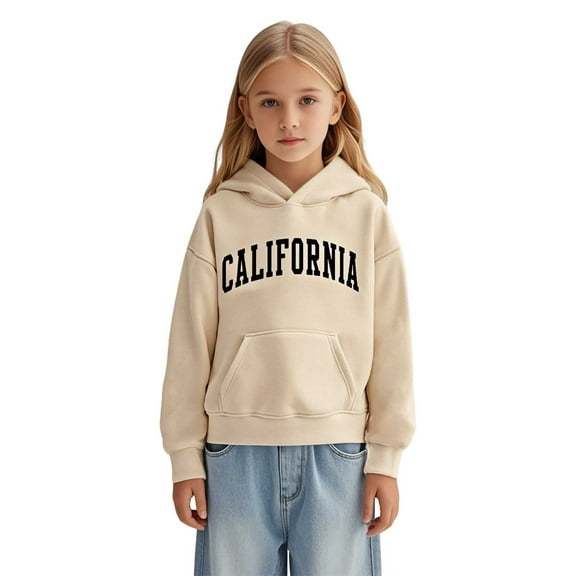 Girls Long Sleeve Pullover Hoodie Casual Comfortable Kids Sweatshirt For Daily Wear