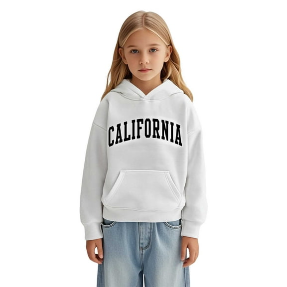 Girls Long Sleeve Pullover Hoodie Casual Comfortable Kids Sweatshirt For Daily Wear