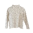 thumbnail image 1 of Girls Long Sleeve Pullover Tops Ruffled Mock Neck Cute Print Blouse Casual Stylish Comfy Cotton Clothes, 1 of 5