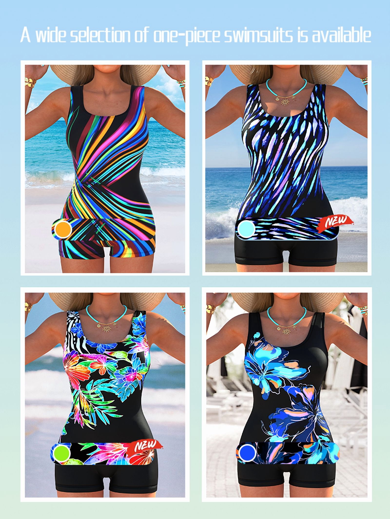 Girls' Long Sleeve Rash Guard One-Piece Swimsuit, Tropical Print ...