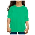 thumbnail image 1 of Girls Long Sleeve Shirt Children Kid Tops Tee Casual Clothes, Green Size 11-12 years, 1 of 3