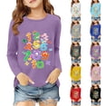thumbnail image 1 of Girls Long Sleeve Shirts Baby Girl Clothes Unisex Kids Cozy Solid Pullover Sweater, Soft Stylish Casual Top For Daily School Outdoor Wear Back To School, 1 of 5