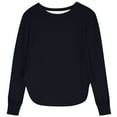 thumbnail image 1 of Girls Long Sleeve Shirts Crewneck Soft Casual Raglan Kids Blouse Tee Tops, 1 of 4