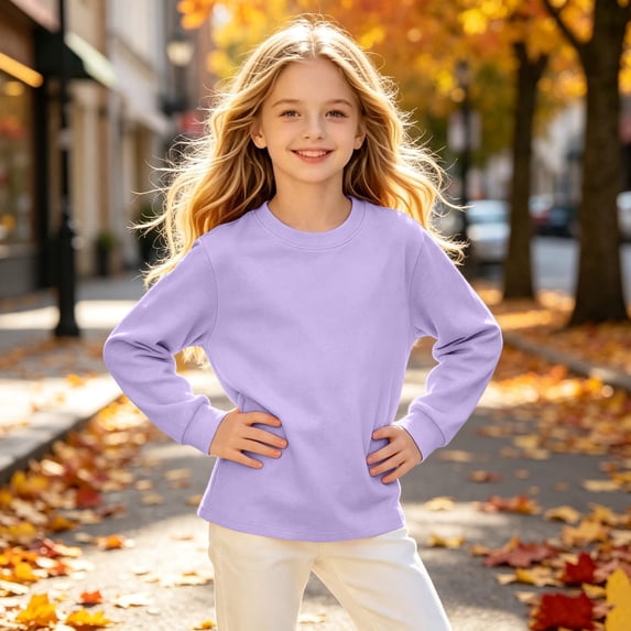 Girls Long Sleeve Shirts Kids Clothes Tops Undershirts Athletic T-shirt for Girl 3-11 Years