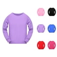 thumbnail image 1 of Girls Long Sleeve Shirts for Toddlers Solid Prints Nightwear T Shirt Tops Comfortable Sleepwear and Casual Lounge Clothes for Kids, 1 of 4
