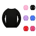 thumbnail image 1 of Girls Long Sleeve Shirts for Toddlers Solid Prints Nightwear T Shirt Tops Comfortable Sleepwear and Casual Lounge Clothes for Kids, 1 of 4