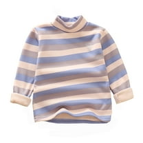 Girls Long Sleeve Striped Blouse Casual Pullover Top Soft Comfortable Tee for Toddler Kids Children Outfit