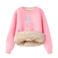 thumbnail image 1 of Girls Long Sleeve Sweatshirt Printed Long Sleeves Tops Casual Fleece Sweater Crew Neck Oversized Pullover Cotton Clothes Casual Comfy Fall Winter Warm Sweatshirts Kids Coat, 1 of 2