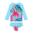 thumbnail image 1 of Girls Long Sleeve Swimsuit Two Piece Rash Guard Swimwear Quick Dry Kids Bathing Suits for Girls, 1 of 2