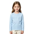 thumbnail image 1 of Girls Long Sleeve T Shirt Kids Crew Neck Basic Tee Regular Fit School Fall Winter Layering Casual Top, 1 of 5