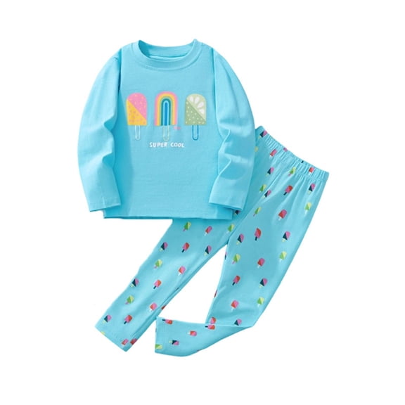 Girls Long Sleeve Top Pants Casual Outfit Kids Two Piece Clothes