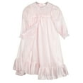 thumbnail image 1 of Girls Long Sleeve Traditional Peignoir Set in Solid Colors, 2T - 14, 1 of 2