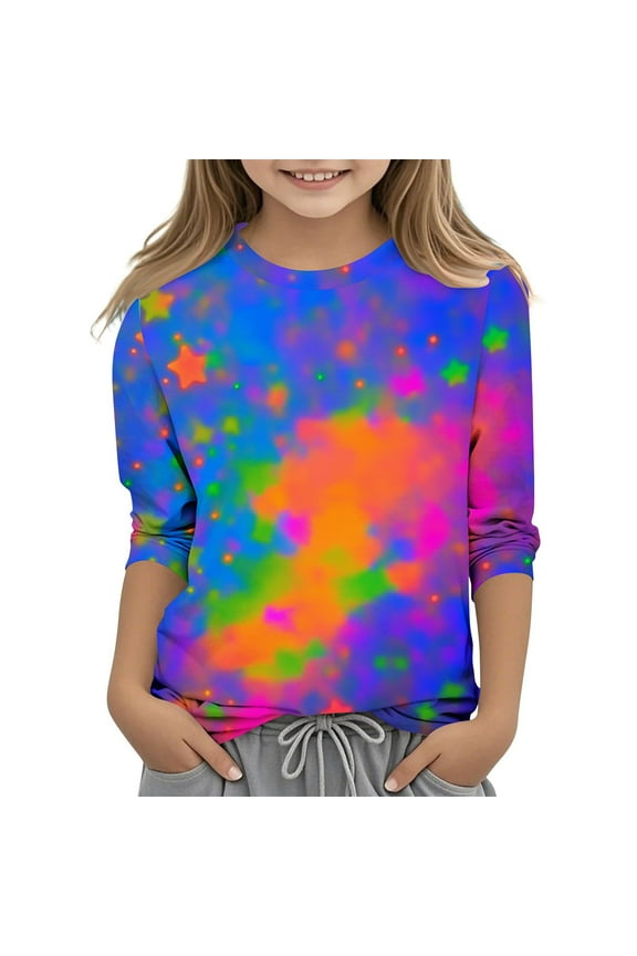 Girls Long Sleeve Tshirts Girls Long Sleeve Shirt Fall Clothes for Girls Girls Flannel Shirts Size 7-8 Christmas Shirts Girls Fall Valentine's Day Shirt