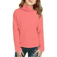 thumbnail image 1 of Girls Long Sleeve Turtleneck Pullover Sweater Soft Knit Lightweight Casual Top for Autumn Winter Comfort, 1 of 4