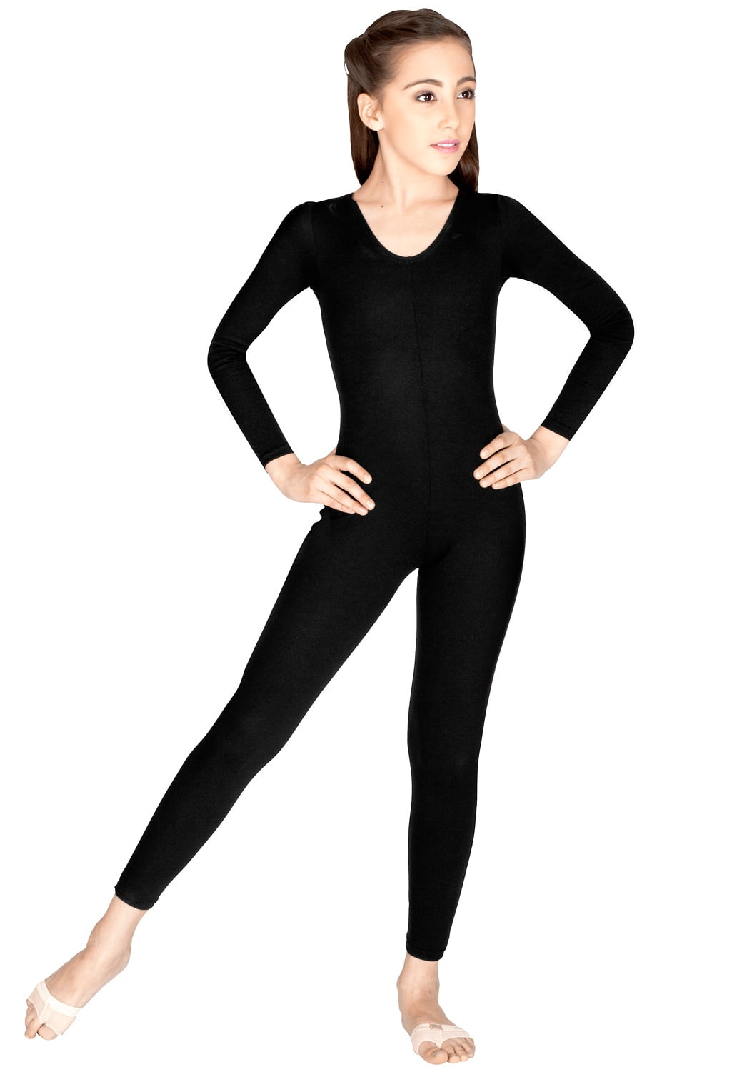 Girls black unitard sale