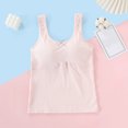 thumbnail image 1 of Girls Longline Bras Pullover Lightweight No Underwire Padded Bralettes 8-12 Years Tweens Kids Solid Comfort Built in Bra Underwear Cami Tops, 1 of 3