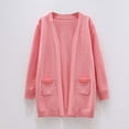 thumbnail image 1 of Girls' Loose Fit Long Knit Cardigan with Pockets for Fall and Winter Casual Wear, 1 of 9