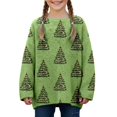 thumbnail image 1 of Girls Loose Long Sleeve Crew Neck Knit Sweater Christmas Tree Graphic For Fall Winter Daily Layering Wear, 1 of 4