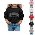 thumbnail image 1 of Girls Los Angeles Sweatshirts 2025 Long Sleeve Crewneck Casual Graphic Sweatshirt Kids Pullover Tops, 1 of 4