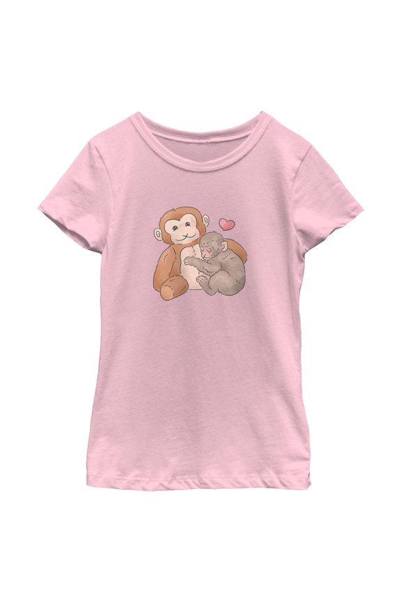 Girls Lost Gods Plush Monkey Love T Shirt