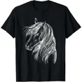 thumbnail image 1 of Girls Love Horses Riding Stable Beauty Cute Equestrian Gift Unisex T-Shirt, up to size 5XL, 1 of 2