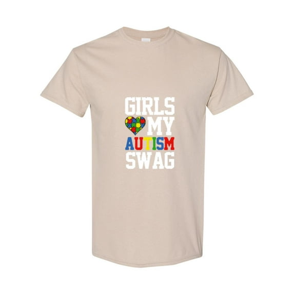 Girls Love My Autism Swag A Funny Neurodiversity Pride Slogan Unisex T-Shirt