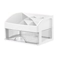 thumbnail image 1 of Girls Lovely Receiving Storage Box,Makeup Organizer with 1 Drawers, Cosmetic Display Cases, Makeup Storage Box ,Desktop/Vanity Countertop/Bathroom Counter Storage(White), 1 of 4