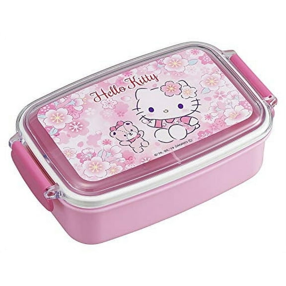 Lunch (Bento) Box - Hello kitty Cherry Blossom Design - 500ml (16.91 fl. oz.) - With Partition - Made in Japan