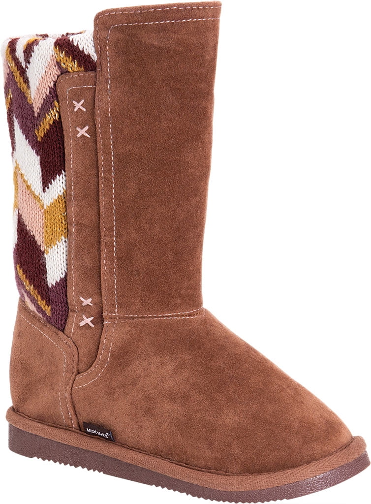 Girls MUK LUKS Stacy Boot Tan Polyester Synthetic Acrylic 13 M Walmart