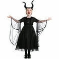 thumbnail image 1 of Girls Maleficent Costume with Headband Halloween Cosplay Outfits, SIZE 5-9Y, 1 of 6