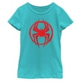 thumbnail image 1 of Girls Marvel: Spider-Man: Across the Spider-Verse Graffiti Red Logo T Shirt, 1 of 4