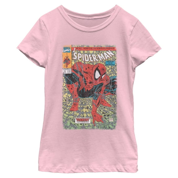 Girls Marvel Spider-Man Torment Comic Cover T Shirt