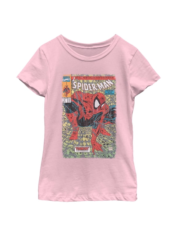 Girls Marvel Spider-Man Torment Comic Cover T Shirt