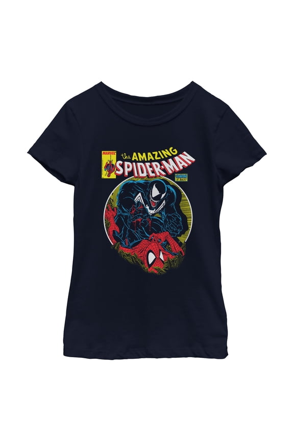 Girls Marvel: Spider-Man Venom Vs Spidey Battle T Shirt