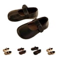 thumbnail image 1 of Girls Mary Jane Casual Dress Flats Wide Toe Box Hook and Loop Shoes Flexible Soft Sole Footwear for Little Kids Party and Wedding Occasions, 1 of 9