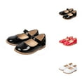 thumbnail image 1 of Girls Mary Jane Dress Shoes Toddler Little Girls Flower Dress Shoes Mary Jane Ballet Flats Party School Bowknot Princess Wedding Shoes, 1 of 6