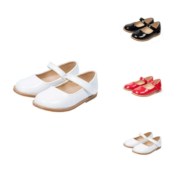 Girls Mary Jane Dress Shoes Toddler Little Girls Flower Dress Shoes Mary Jane Ballet Flats Party School Bowknot Princess Wedding Shoes