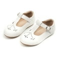 thumbnail image 1 of Girls Mary Jane Flats Toddler Kids School Uniform Party Dress Shoes(AX314 White/3M), 1 of 6