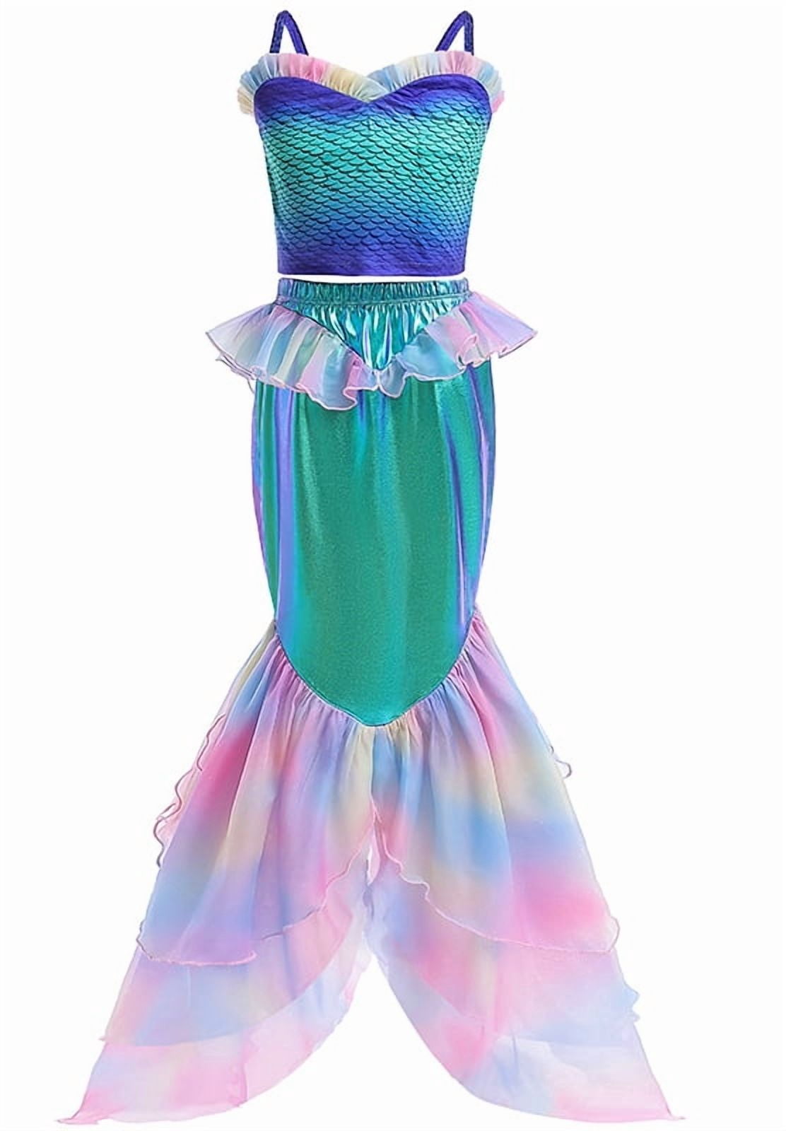 Girls Mermaid Dress Kids Party Ariel Costume Girls Mermaid Princess — free download