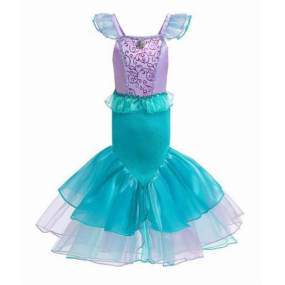 Girls Mermaid Dress Kids Party Ariel Costume Girls Mermaid Princess Dress