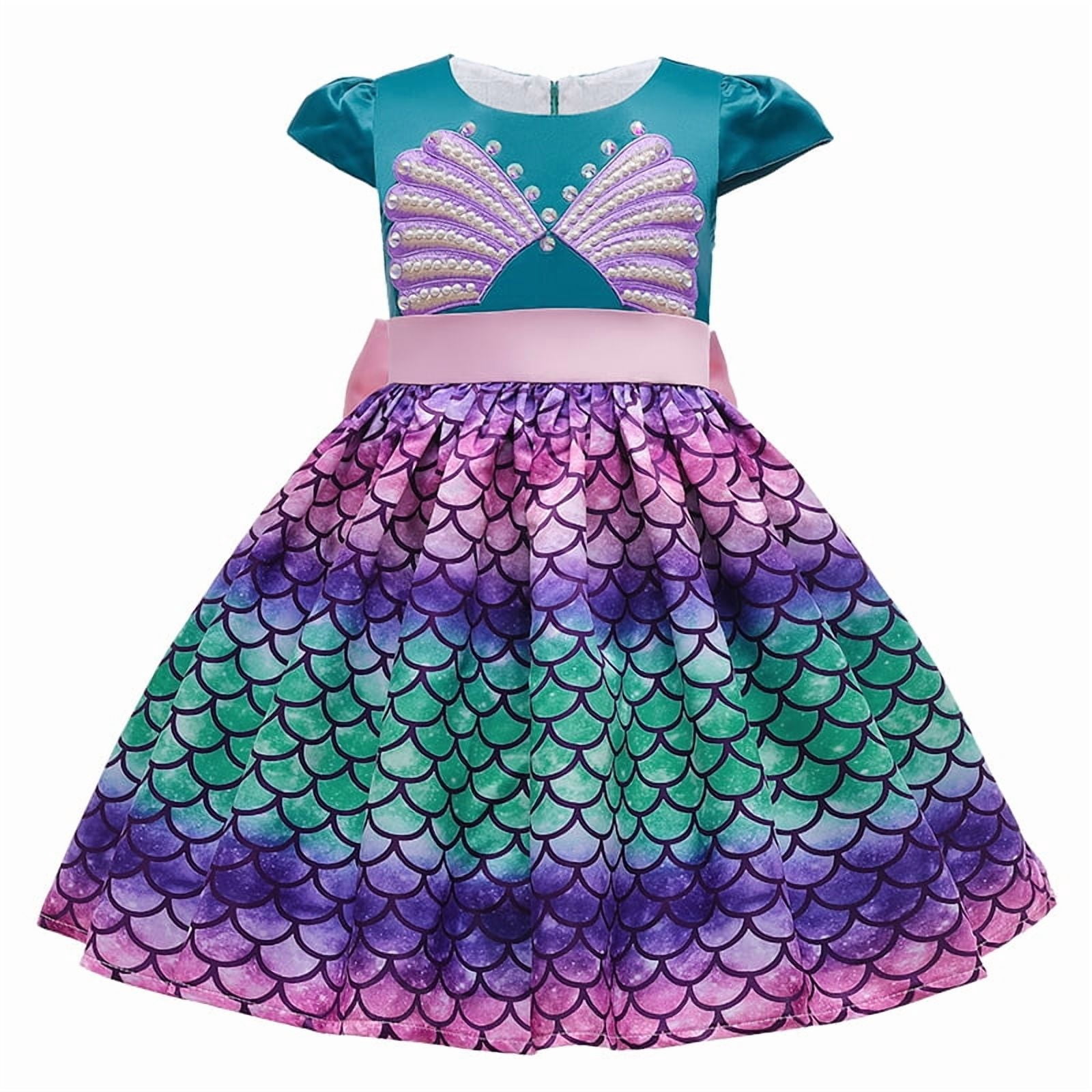 Girls Mermaid Dress Kids Party Ariel Costume Girls Mermaid Princess — free download