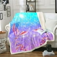 thumbnail image 1 of Mermaid Tails Fuzzy Blanket Mermaid Fish Scale Throw Blanket Rainbow Mermaid Fleece Blanket Underwater Ocean World Blanket for Women Bedroom Living Room, Throw, 1 of 6