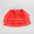 thumbnail image 1 of Girls' Mesh Mini Skirt Cute Bow Elastic Waist Cake Layered Princess Tulles Dance Skirts Red 2-3Y, 1 of 5