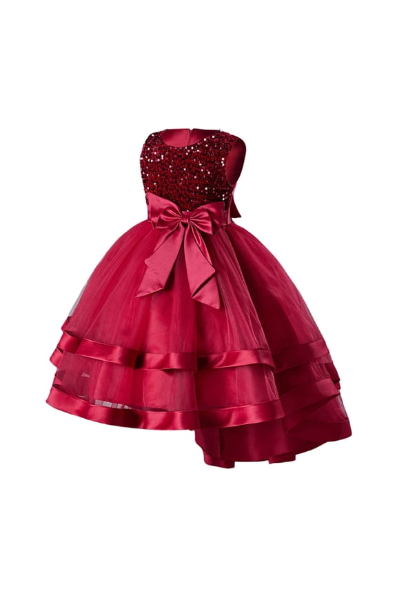 Girls' Mesh Princess Dress - Stylish Fashion Design, Soft Polyester, Suitable for 3-9 Years (110-160 Sizes)